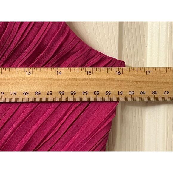 NWT Theory Taliana Georgette Women's Pink Sheath Short One Shoulder Dress Size 6 - Picture 9 of 11